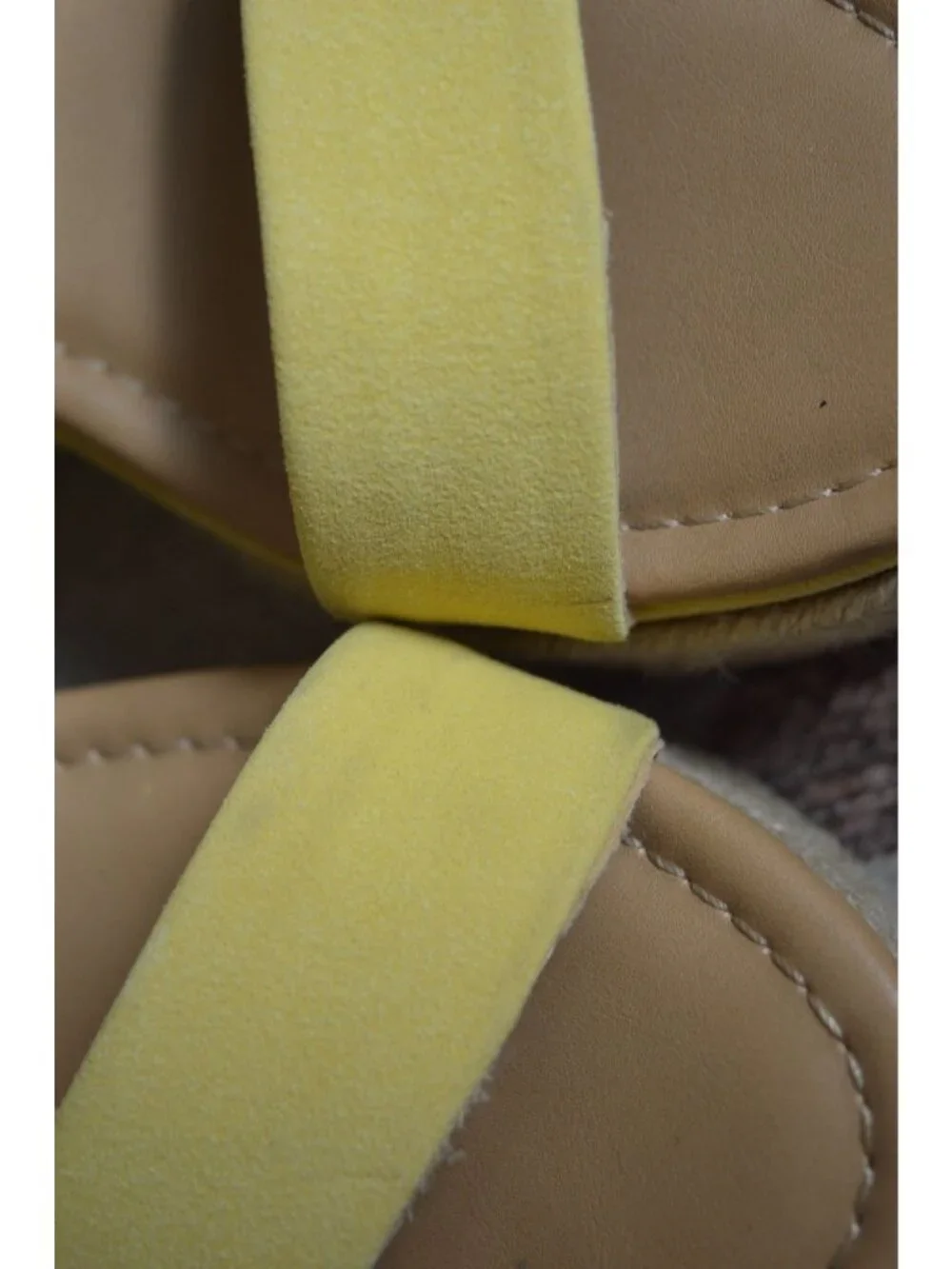 LC Lauren Conrad Mimosa Yellow Wedge Sandals Women's Size 7 Spring Summer Boho
